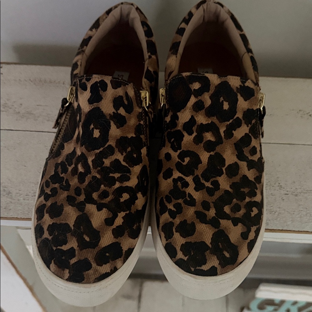Leopard Print Slip-On Sneakers